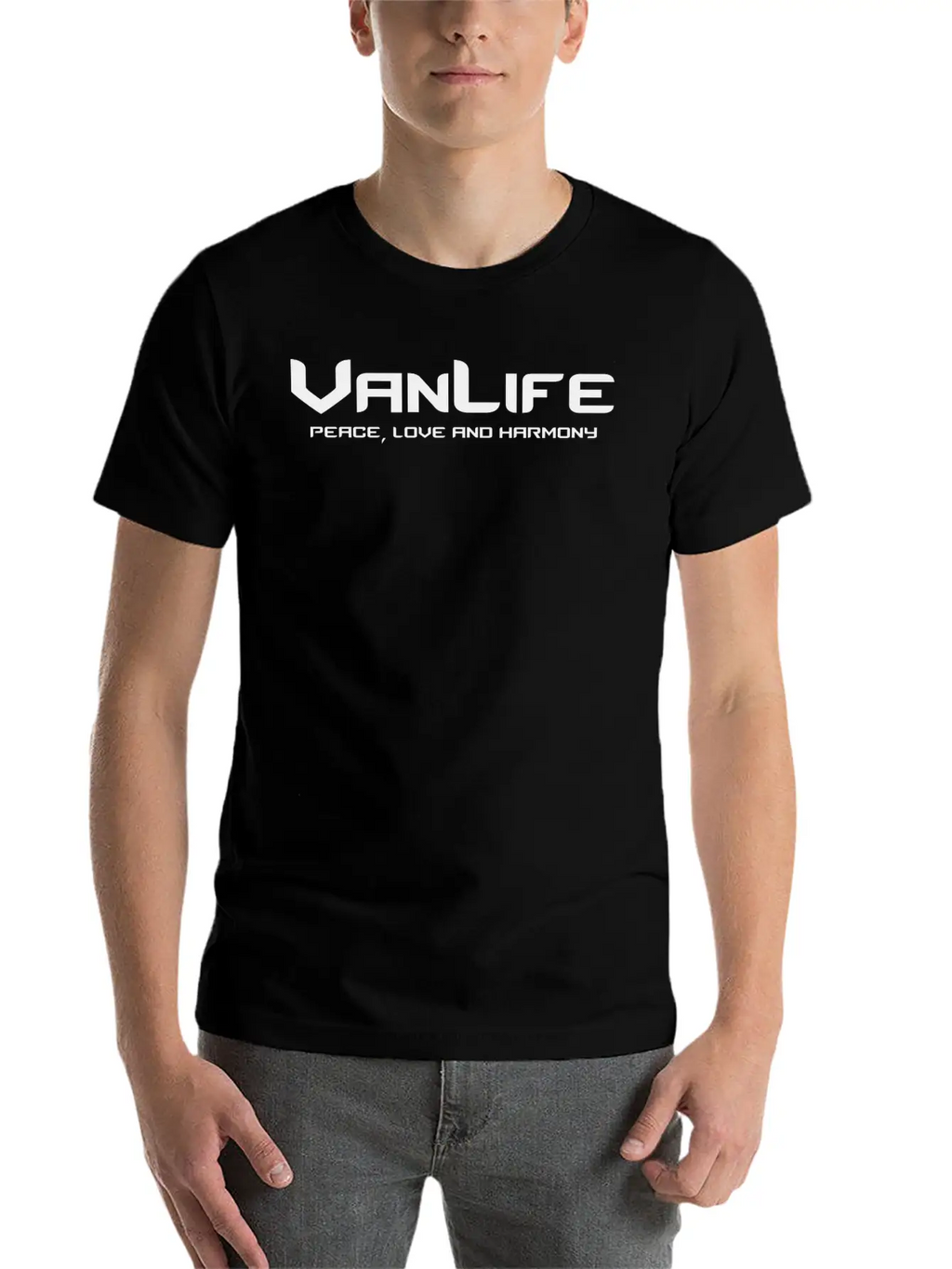 Van Life Peace Love And Harmony Breathable Graphic T-Shirt – Perfect For Casual Days
