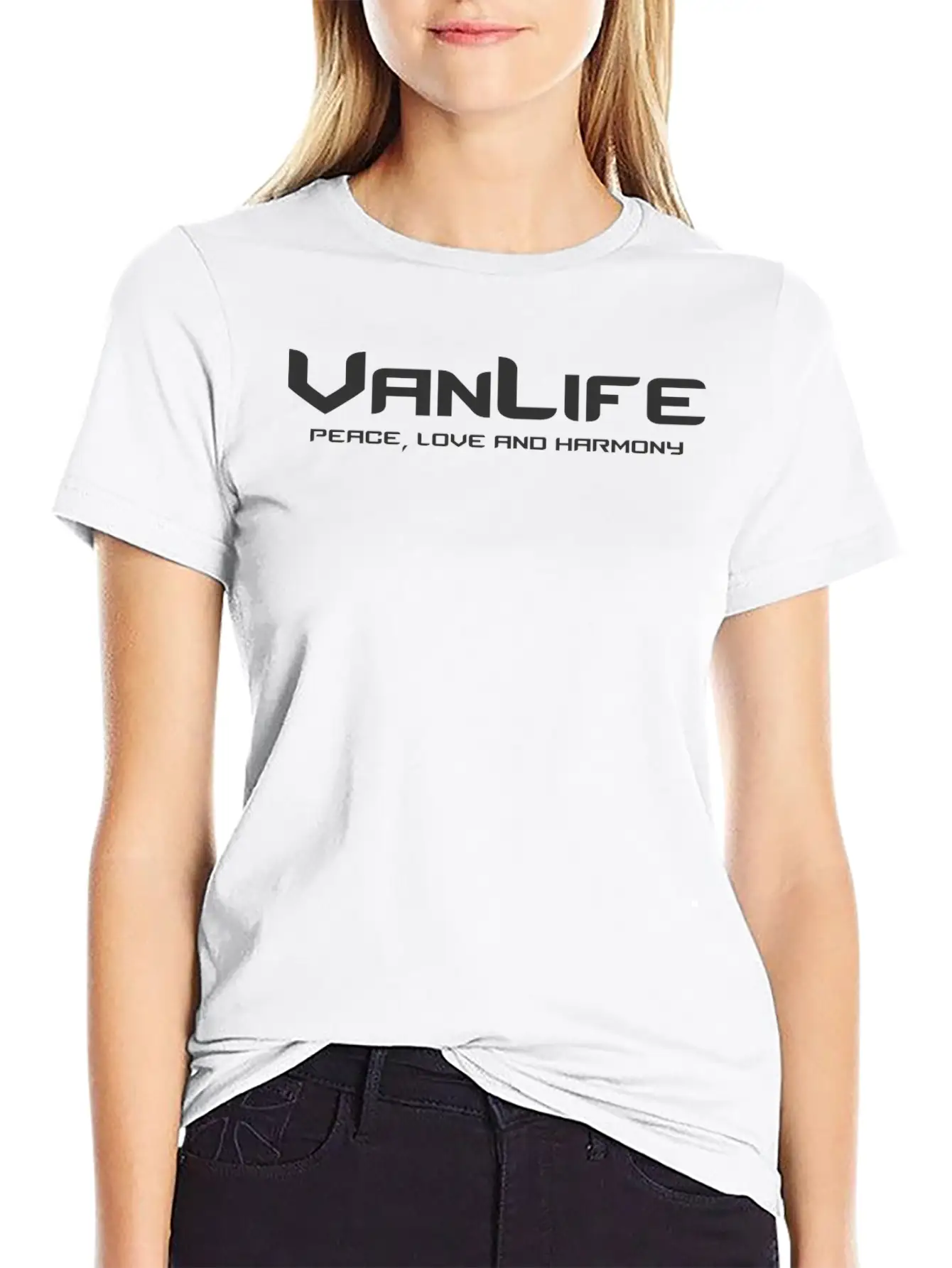 Van Life Peace Love And Harmony Breathable Graphic T-Shirt – Perfect For Casual Days