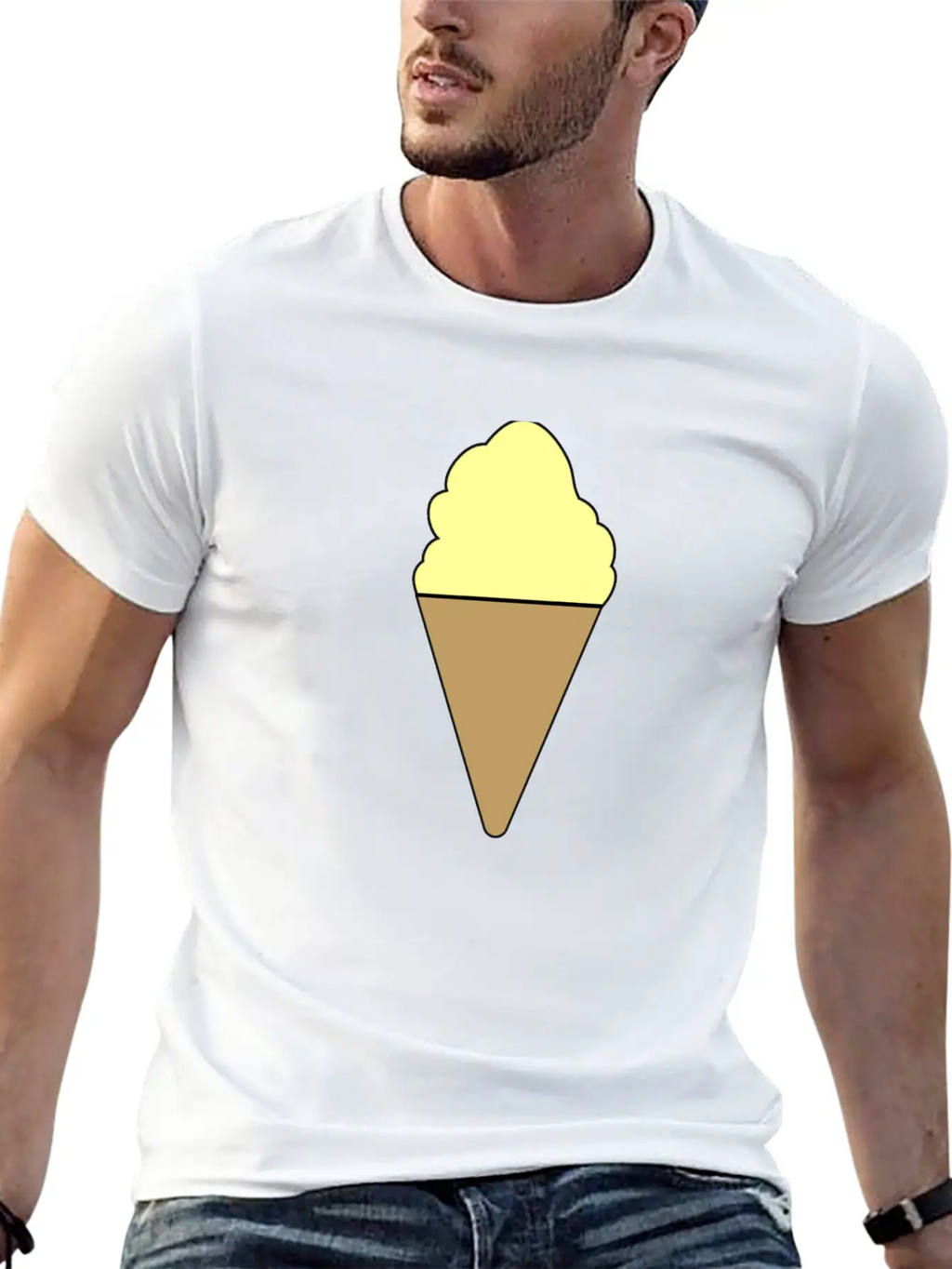 Vanilla Ice Cream Summer Ice Cream Gift Breathable Graphic T-Shirt – Perfect For Casual Days