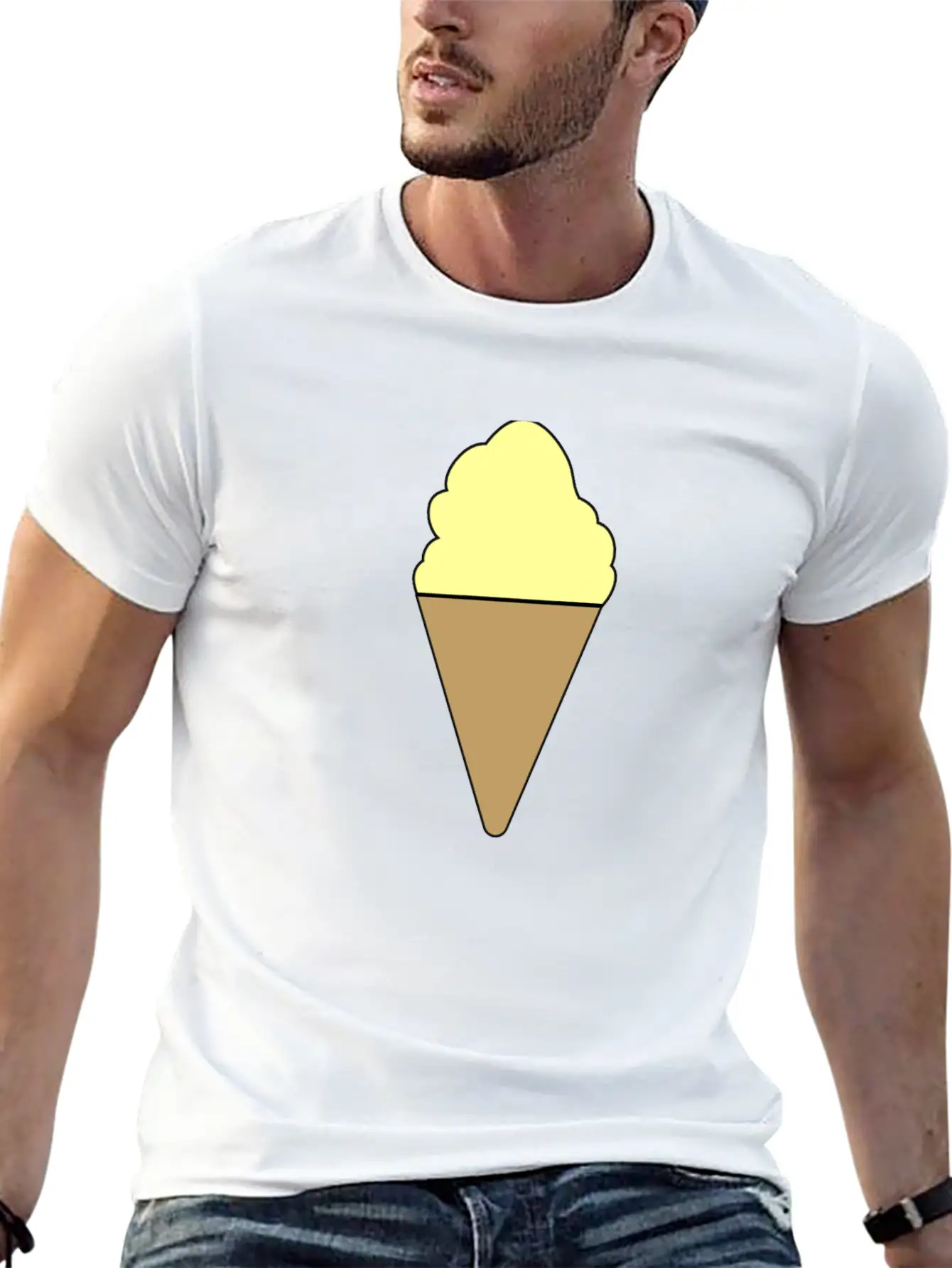 Vanilla Ice Cream Summer Ice Cream Gift Breathable Graphic T-Shirt – Perfect For Casual Days