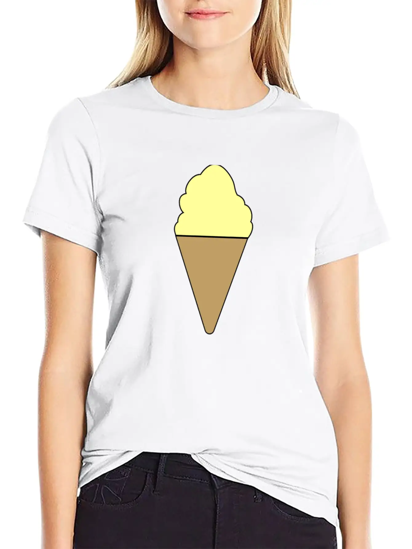 Vanilla Ice Cream Summer Ice Cream Gift Breathable Graphic T-Shirt – Perfect For Casual Days