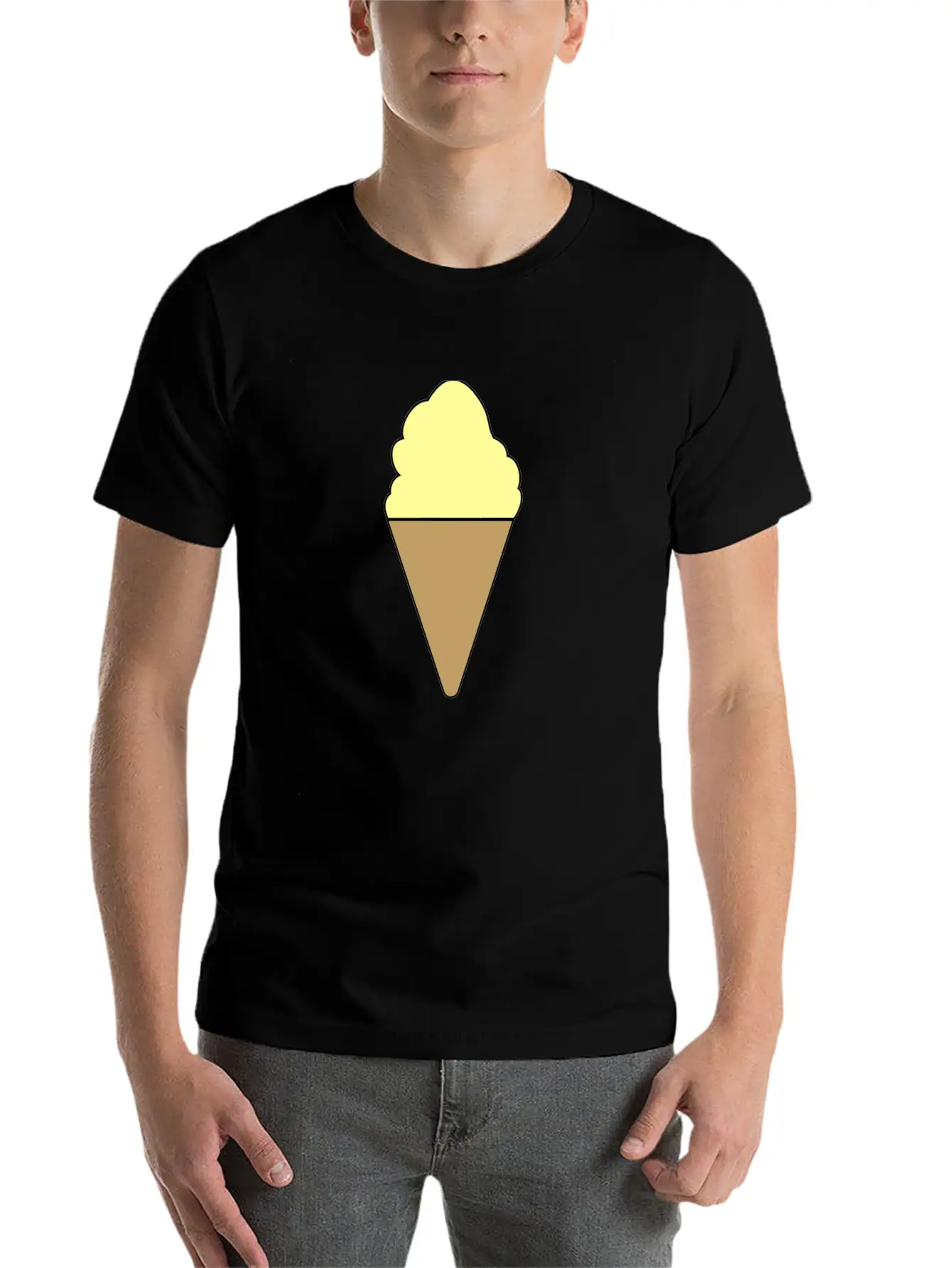 Vanilla Ice Cream Summer Ice Cream Gift Breathable Graphic T-Shirt – Perfect For Casual Days