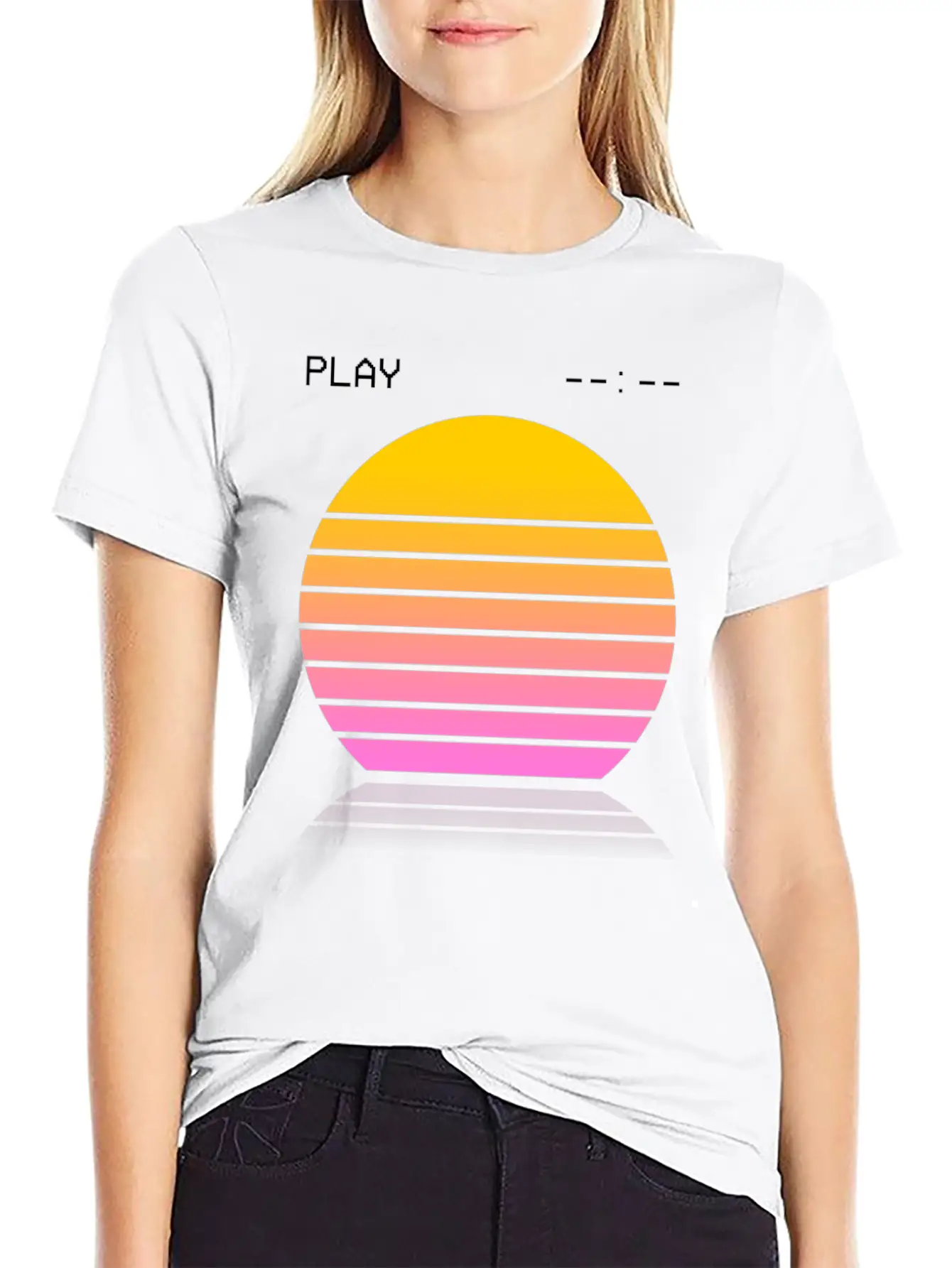 Vaporwave Video Relaxed Everyday Tee – Lightweight And Durable Cotton