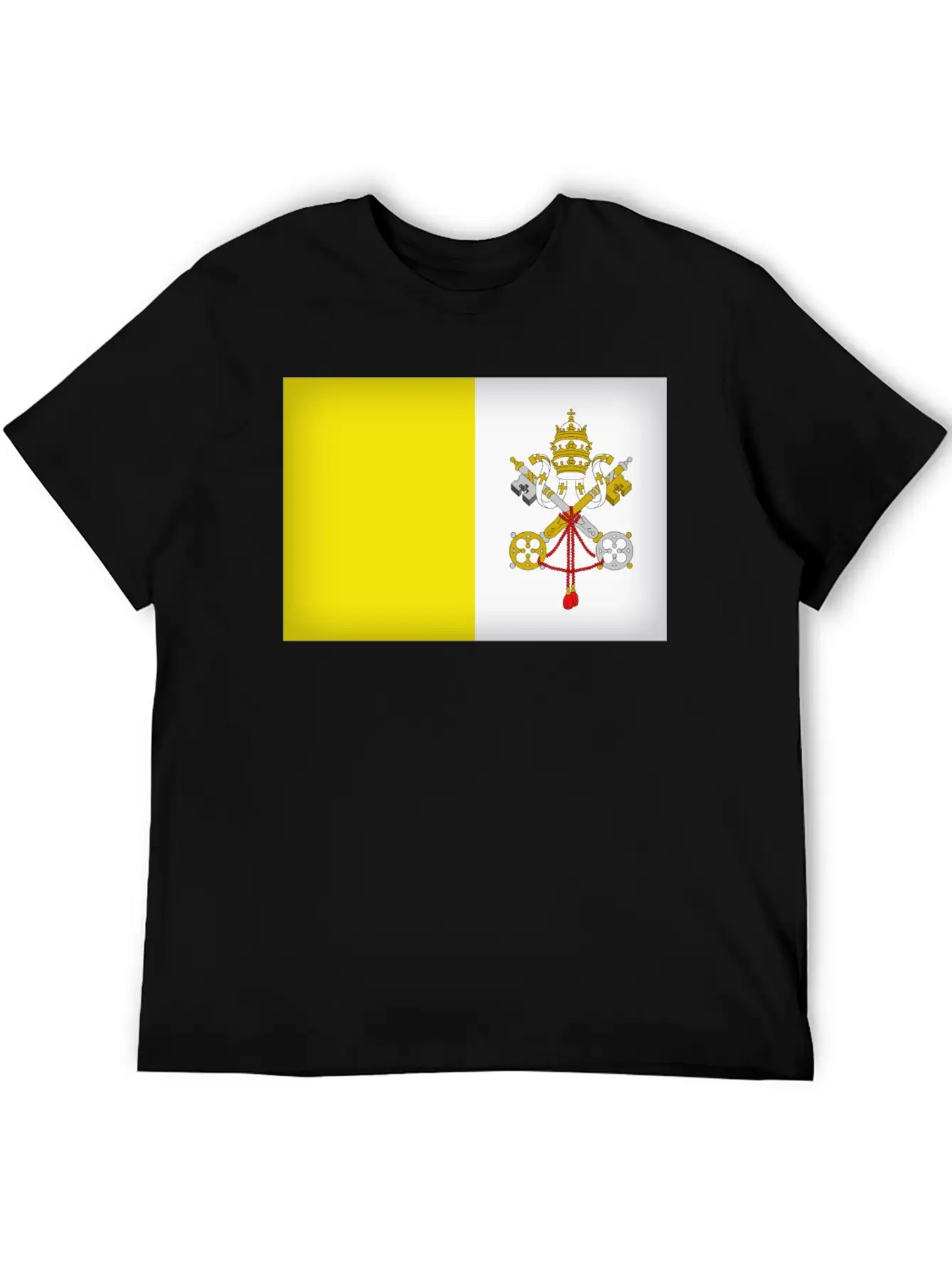 Vatican City Flag Unisex Casual T-Shirt – Clean Design For Daily Comfort