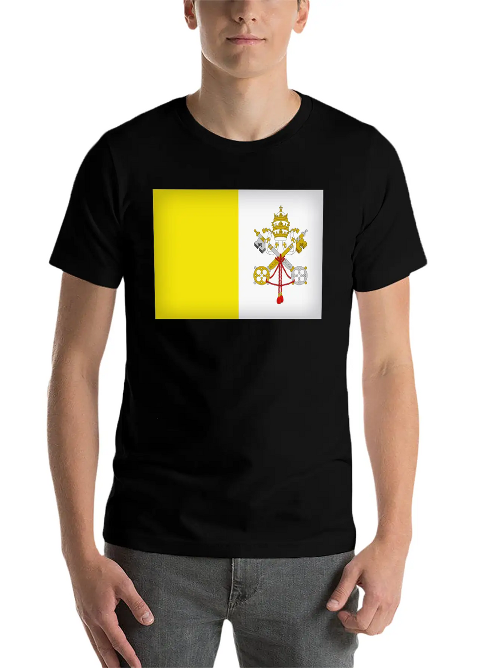 Vatican City Flag Unisex Casual T-Shirt – Clean Design For Daily Comfort