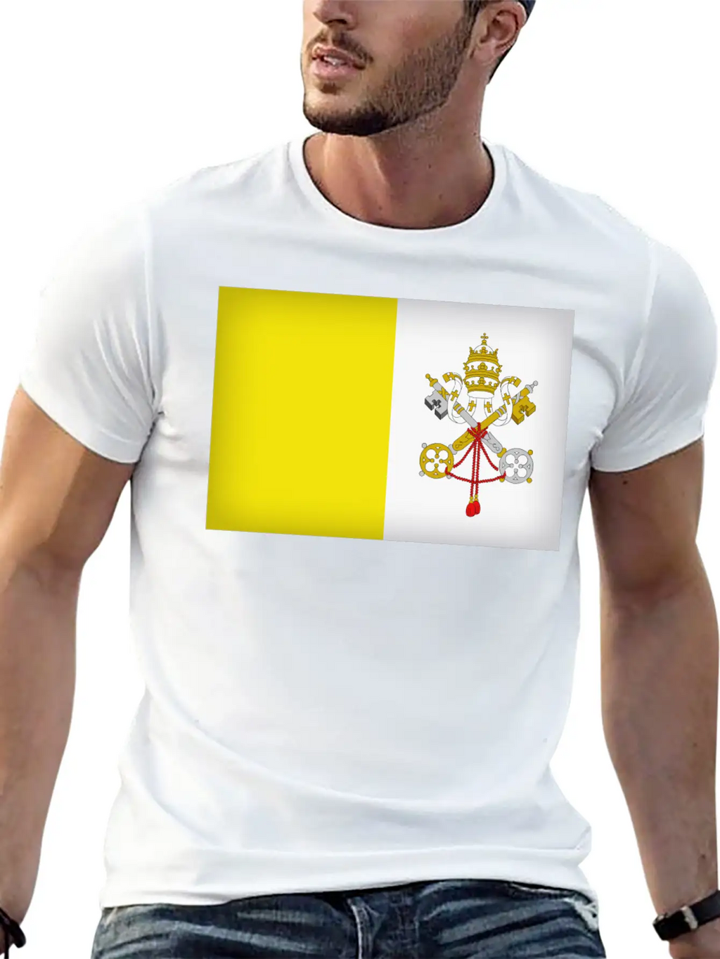 Vatican City Flag Unisex Casual T-Shirt – Clean Design For Daily Comfort