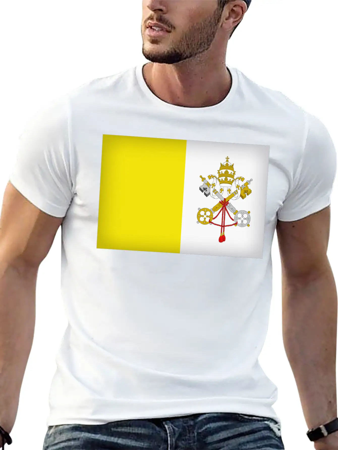 Vatican City Flag Unisex Casual T-Shirt – Clean Design For Daily Comfort