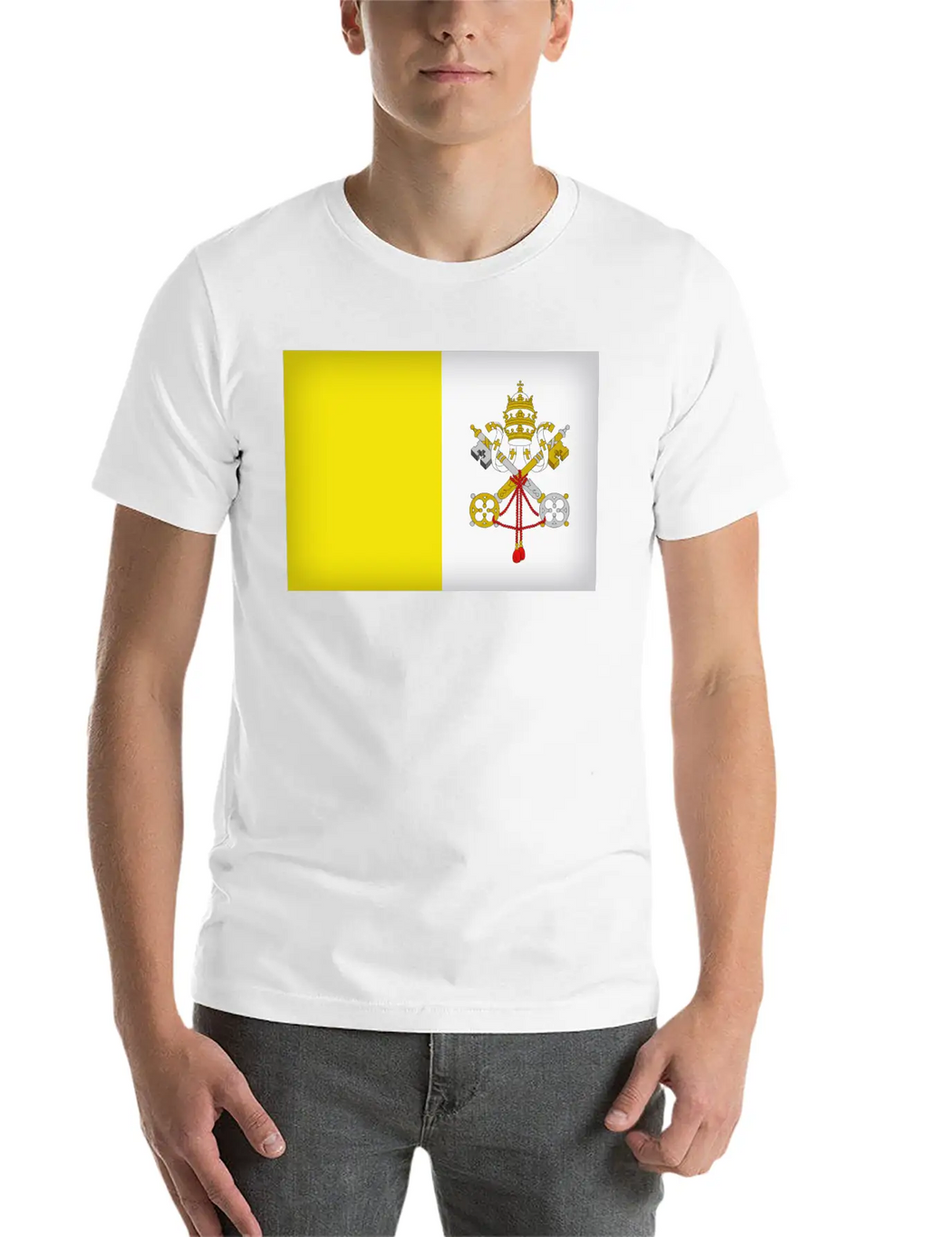 Vatican City Flag Unisex Casual T-Shirt – Clean Design For Daily Comfort