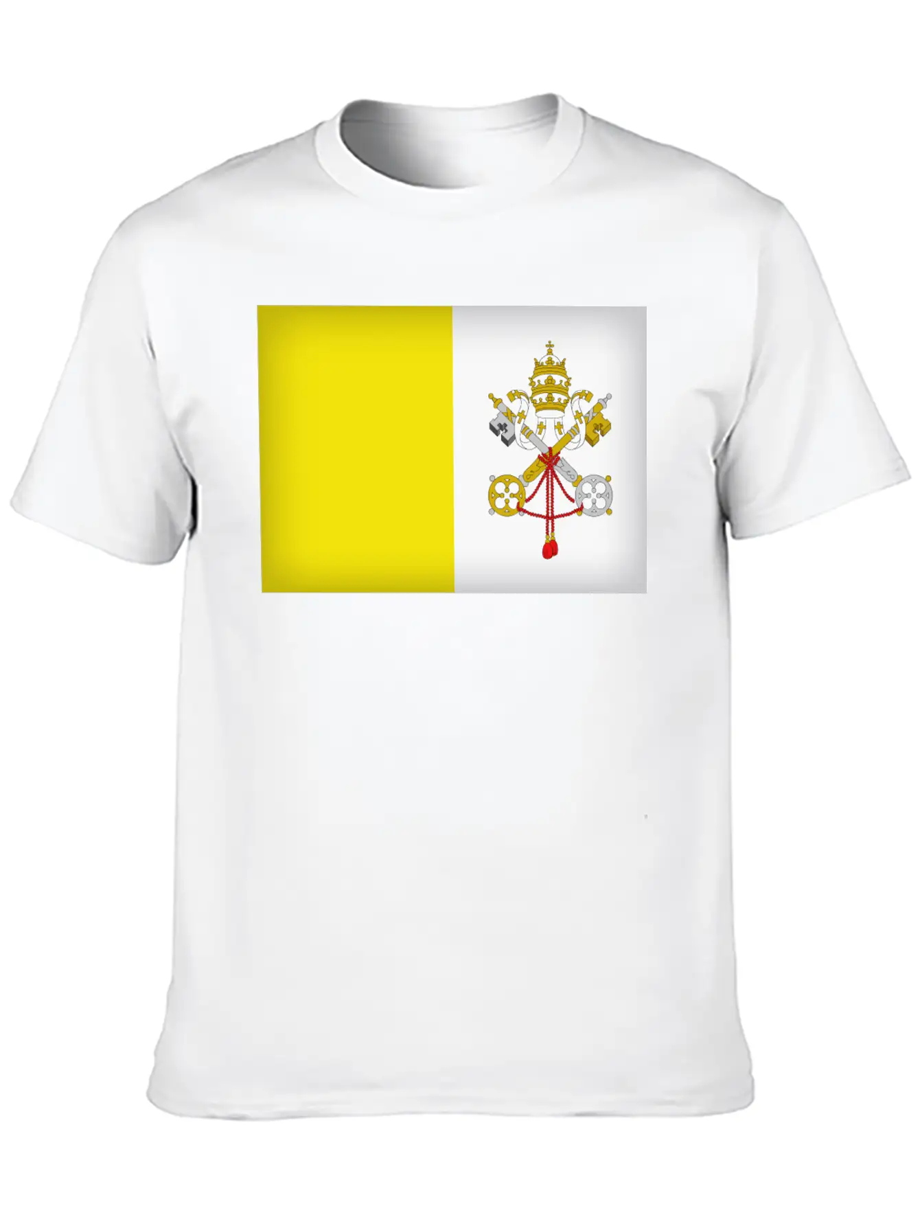 Vatican City Flag Unisex Casual T-Shirt – Clean Design For Daily Comfort