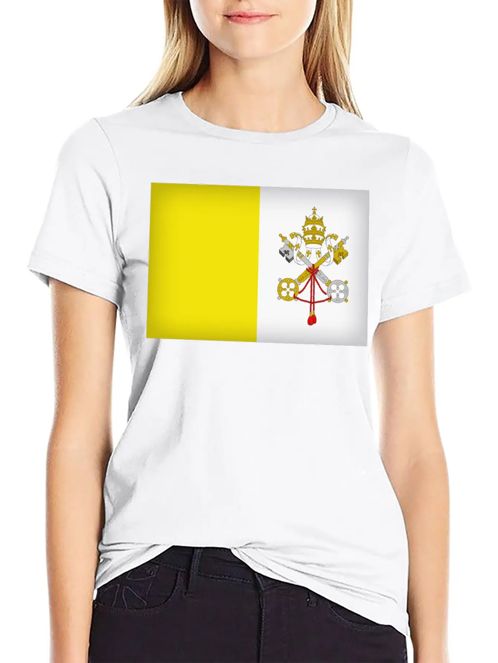 Vatican City Flag Unisex Casual T-Shirt – Clean Design For Daily Comfort