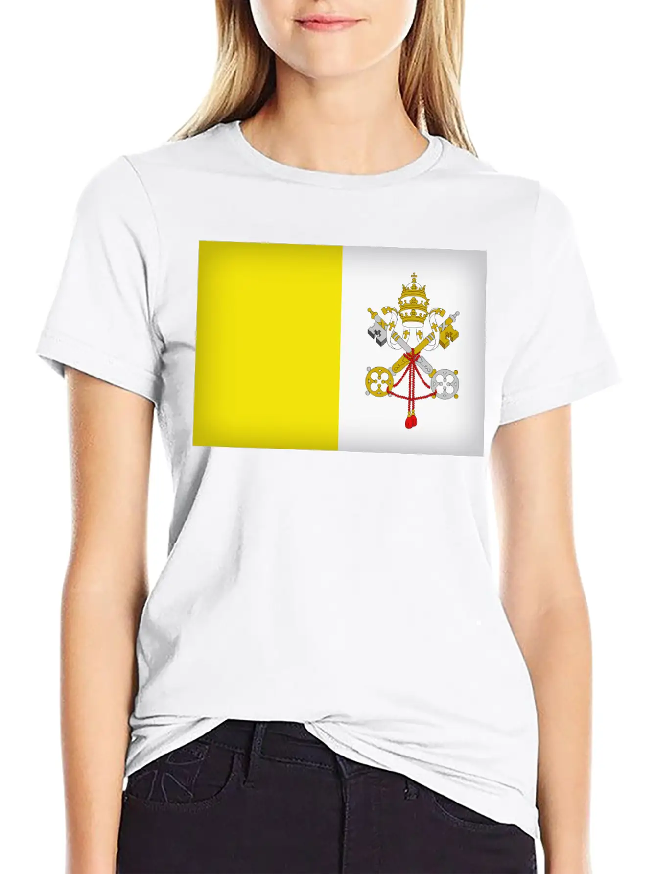 Vatican City Flag Unisex Casual T-Shirt – Clean Design For Daily Comfort