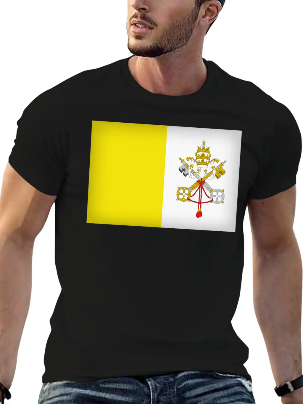 Vatican City Flag Unisex Casual T-Shirt – Clean Design For Daily Comfort
