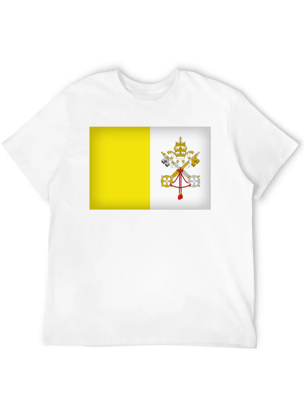 Vatican City Flag Unisex Casual T-Shirt – Clean Design For Daily Comfort
