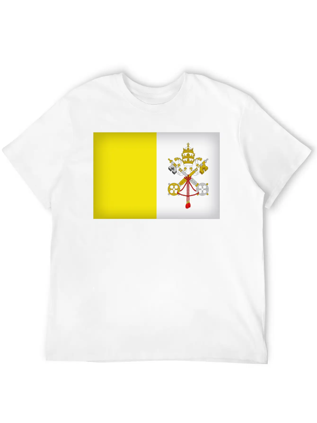 Vatican City Flag Unisex Casual T-Shirt – Clean Design For Daily Comfort