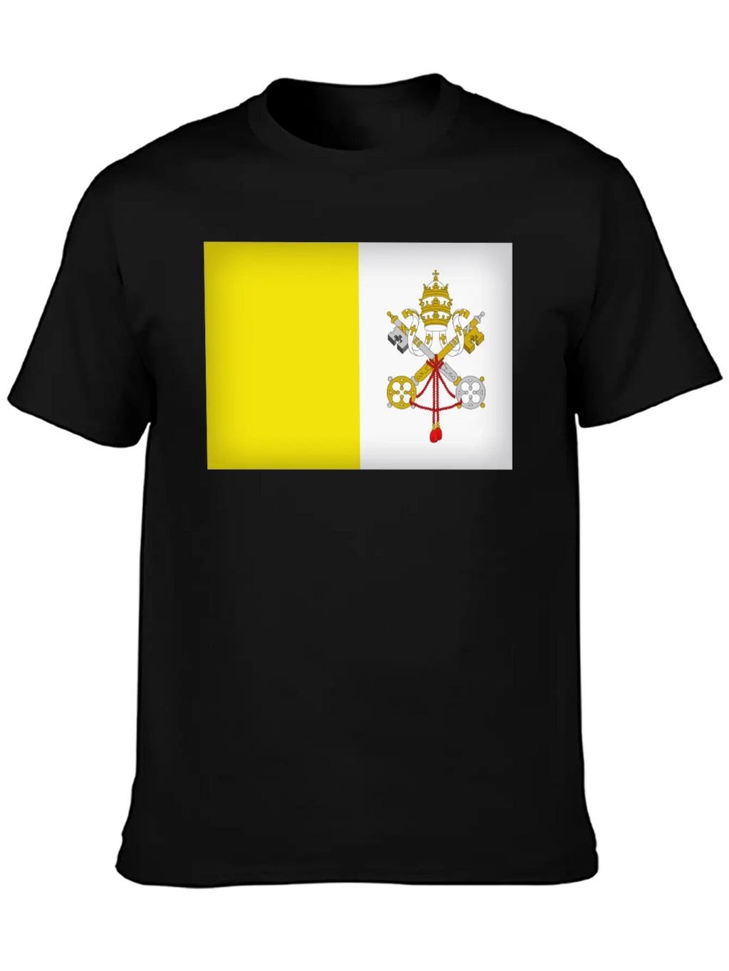 Vatican City Flag Unisex Casual T-Shirt – Clean Design For Daily Comfort