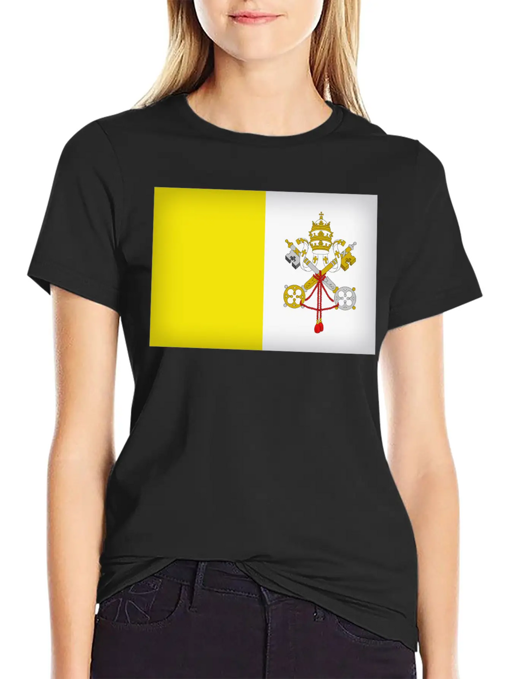 Vatican City Flag Unisex Casual T-Shirt – Clean Design For Daily Comfort