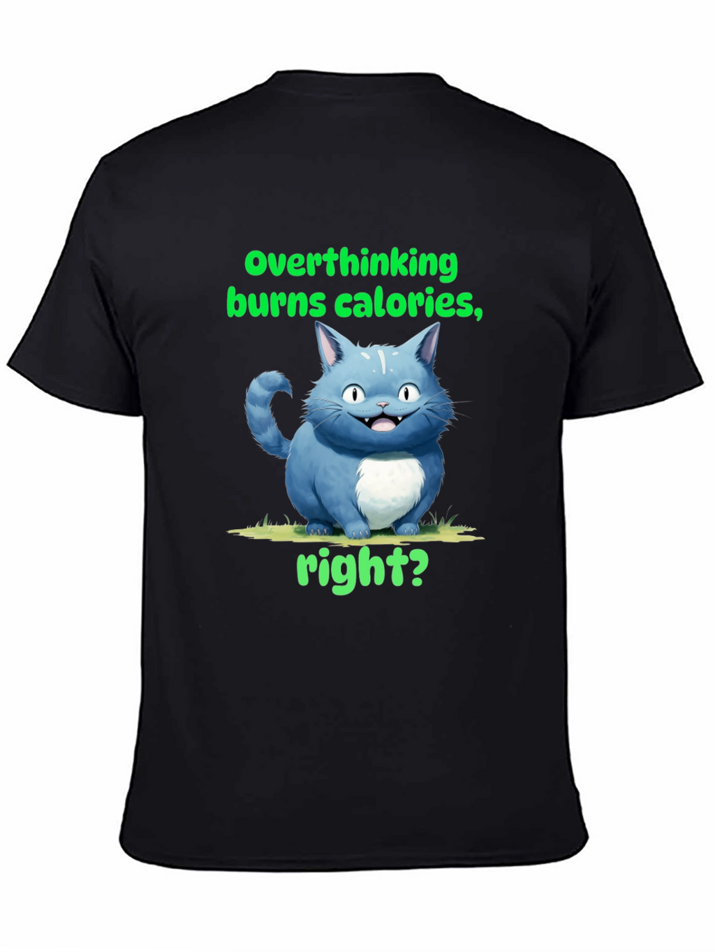 Overthinking Burns Calories T-Shirt Funny Cat Tee