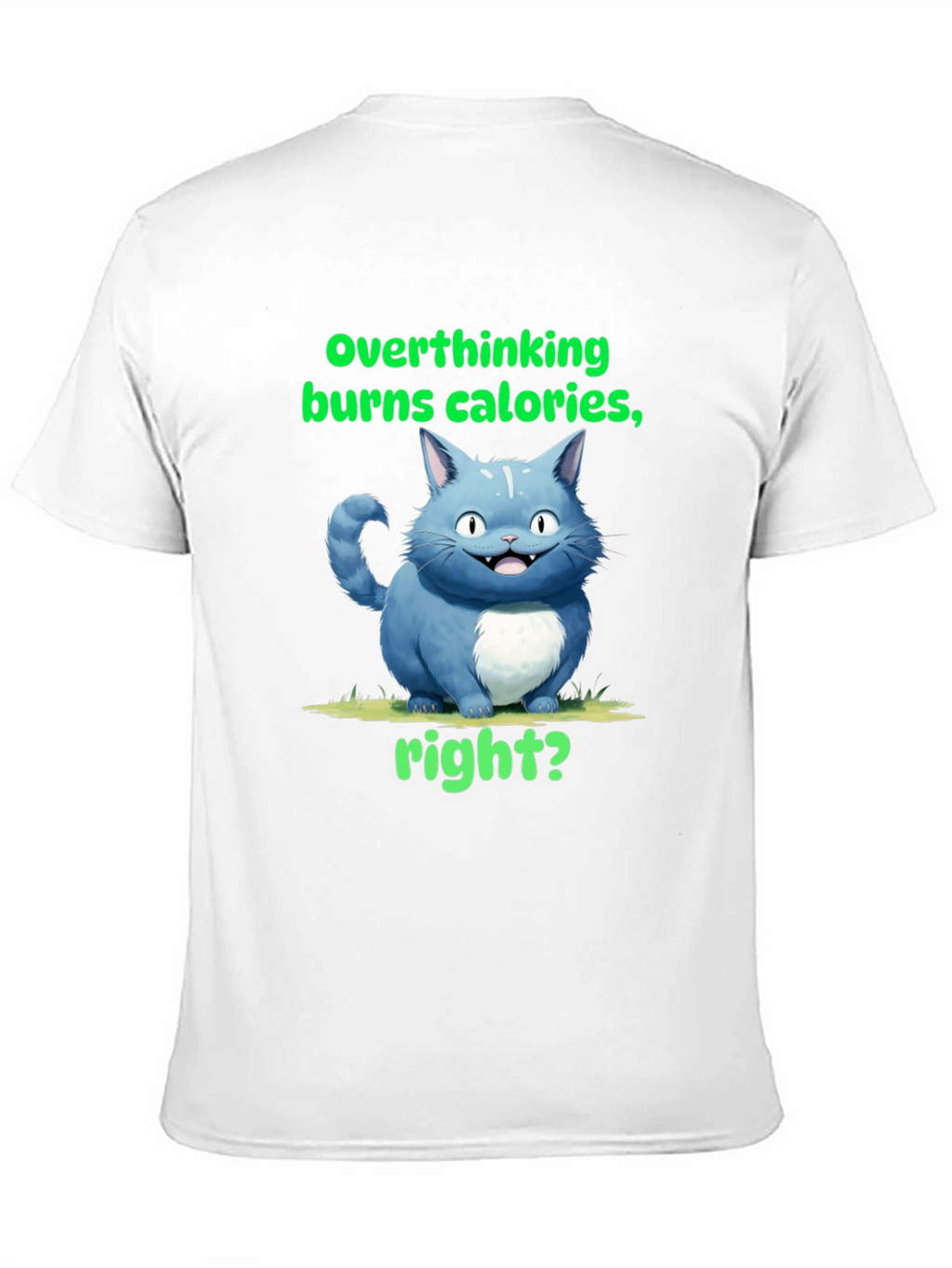 Overthinking Burns Calories T-Shirt Funny Cat Tee