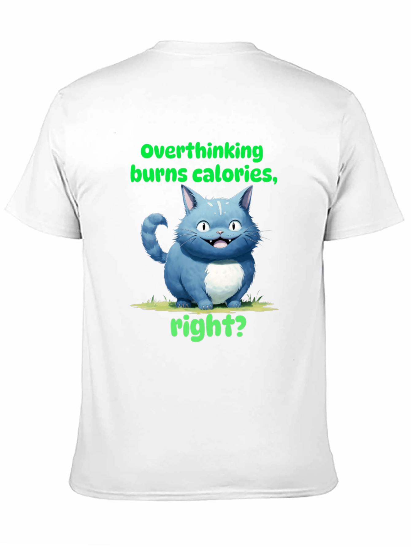 Overthinking Burns Calories T-Shirt Funny Cat Tee