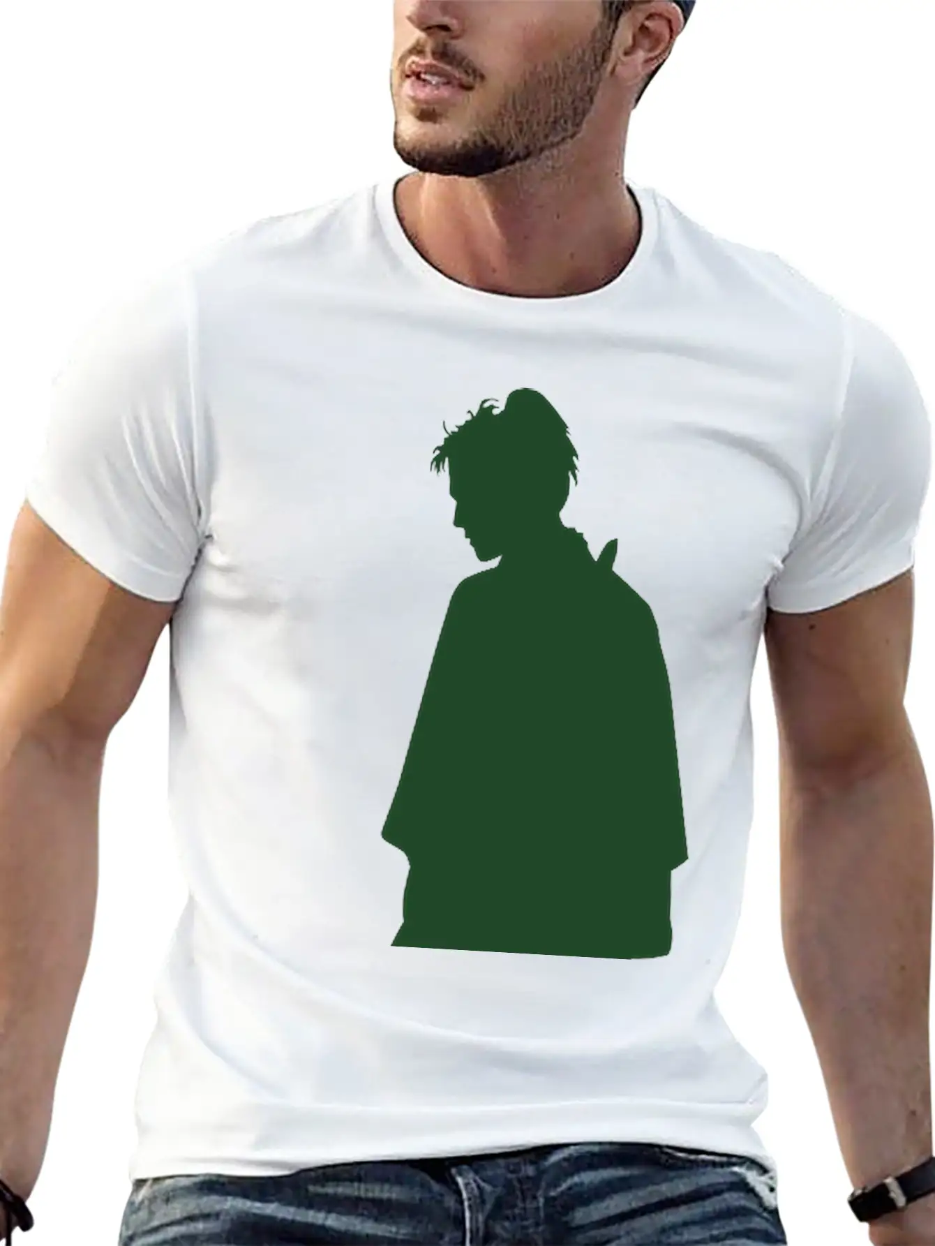 Vector Asian Silhouette Breathable Graphic T-Shirt – Perfect For Casual Days