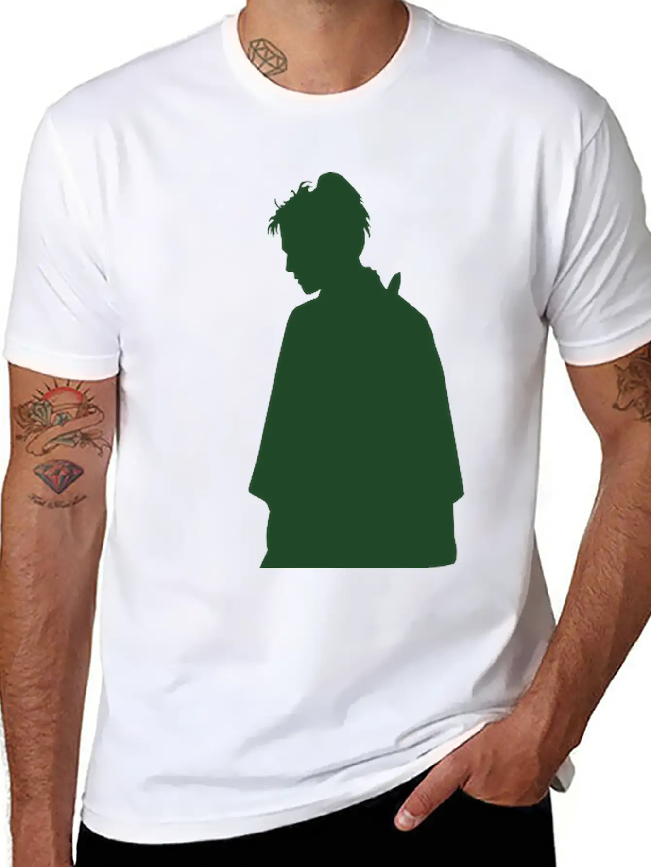 Vector Asian Silhouette Breathable Graphic T-Shirt – Perfect For Casual Days