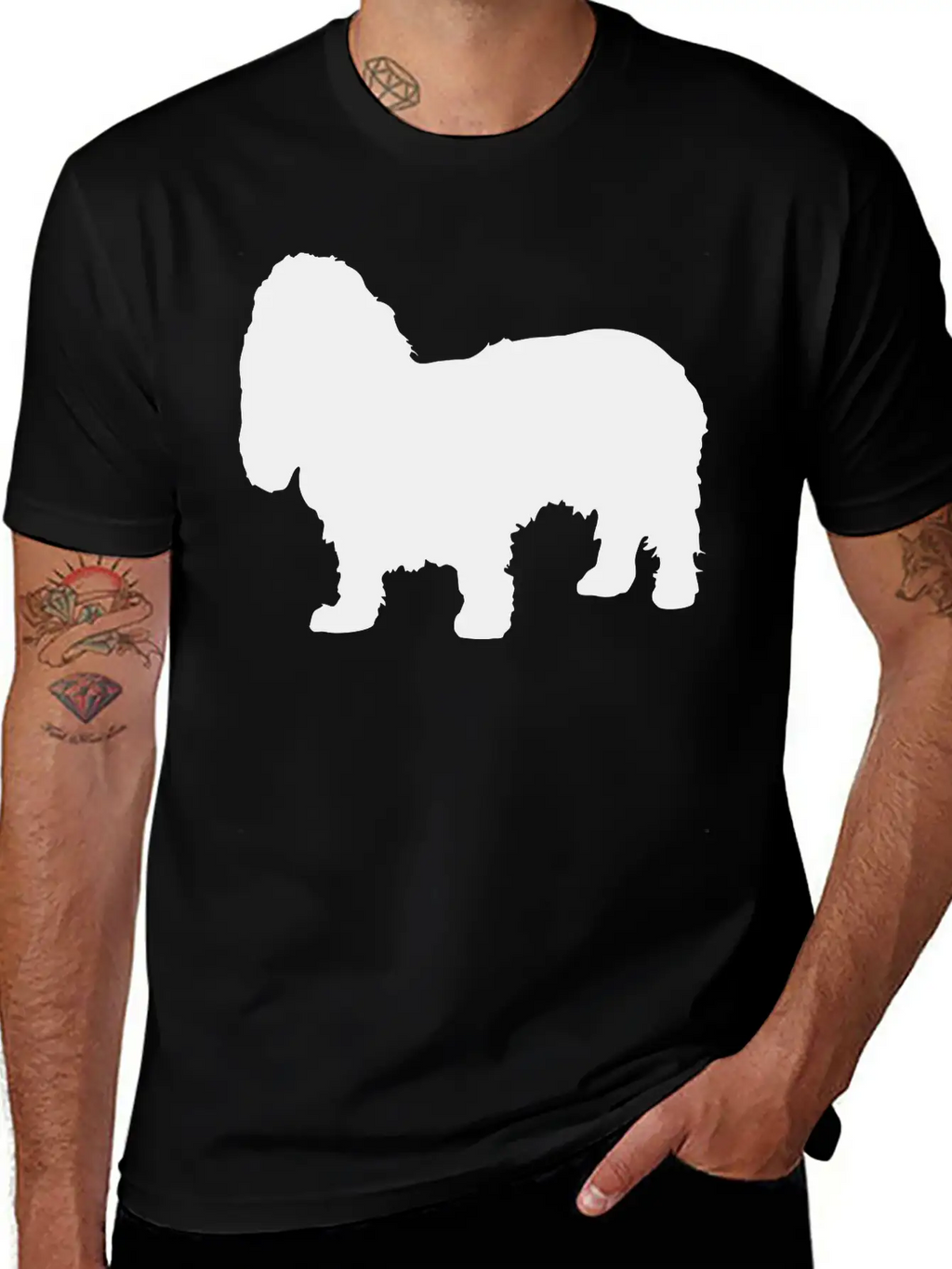 Vector Dog Silhouette Relaxed Everyday Tee – Lightweight And Durable Cotton