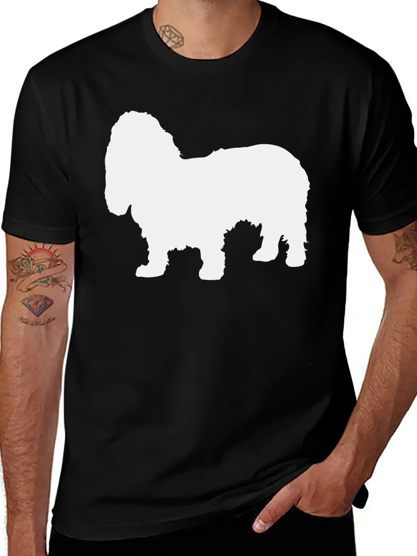 Vector Dog Silhouette Relaxed Everyday Tee – Lightweight And Durable Cotton