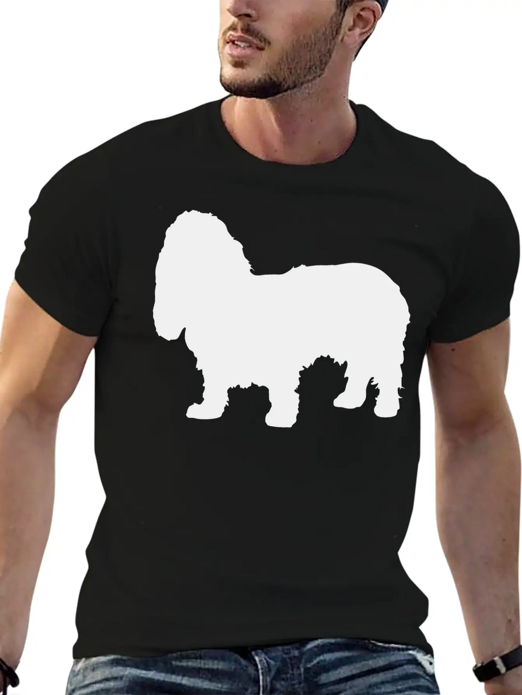 Vector Dog Silhouette Relaxed Everyday Tee – Lightweight And Durable Cotton