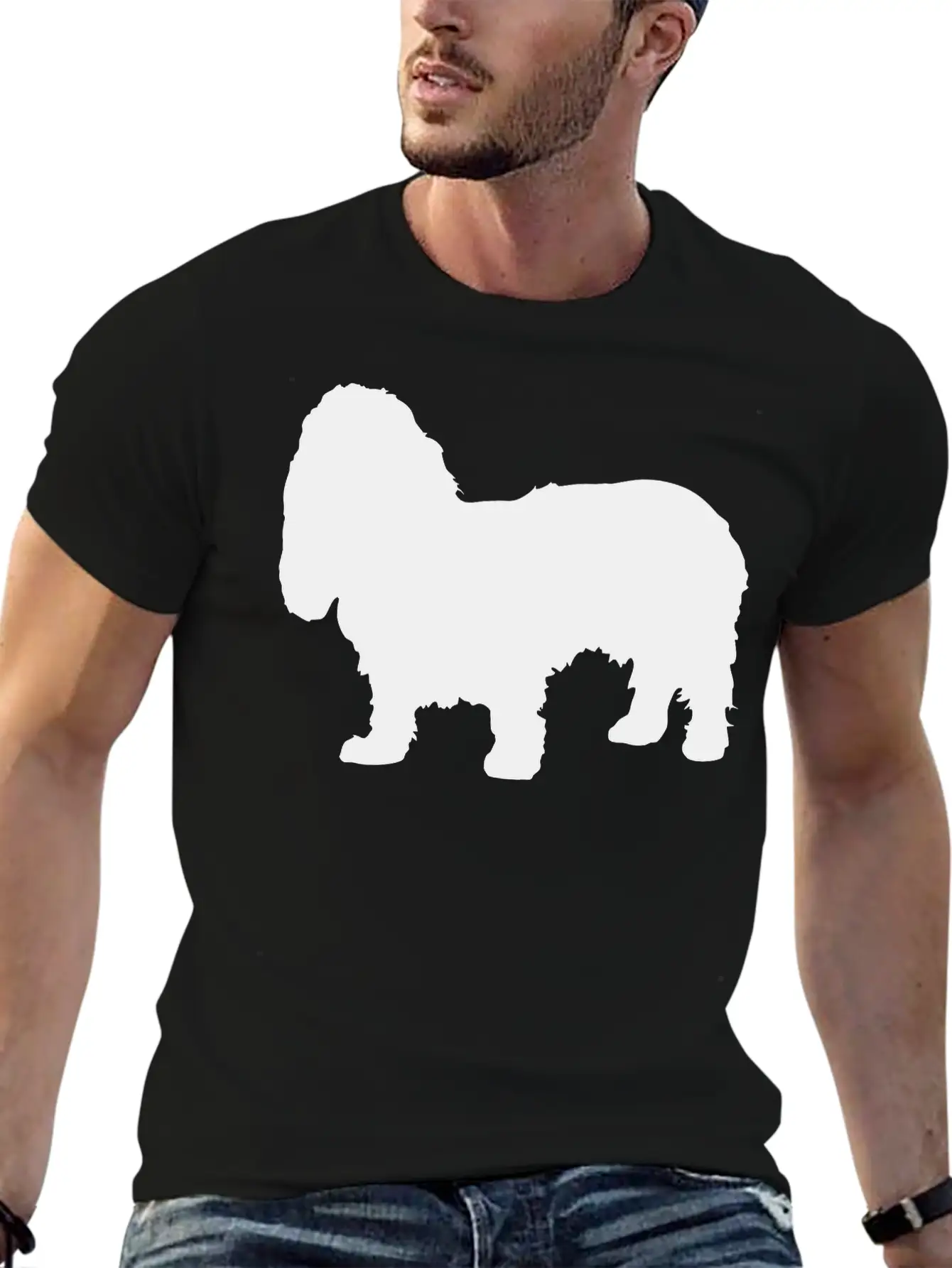 Vector Dog Silhouette Relaxed Everyday Tee – Lightweight And Durable Cotton