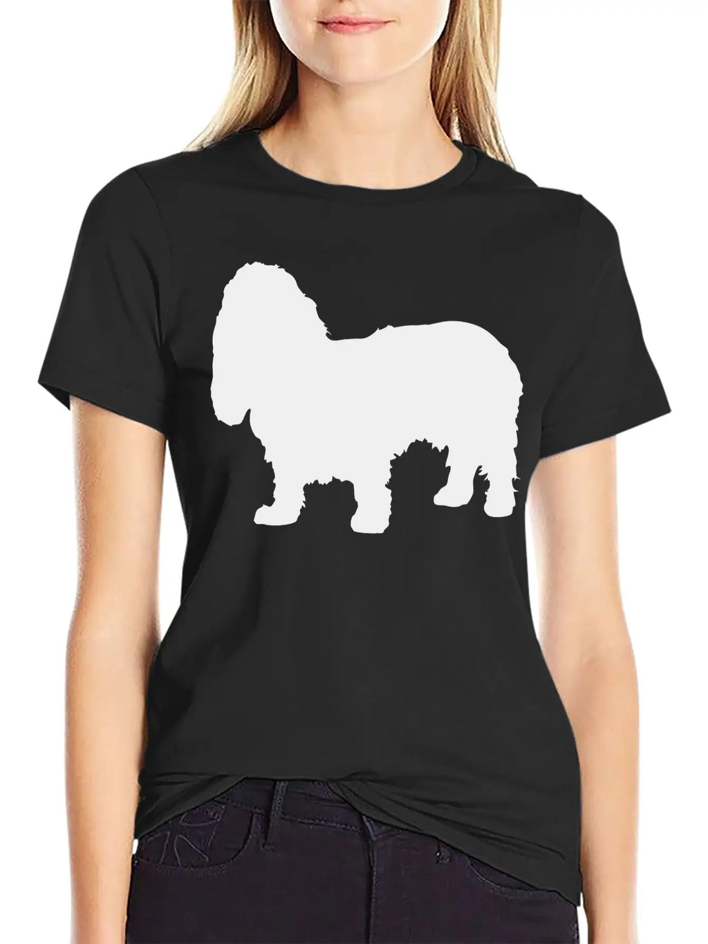 Vector Dog Silhouette Relaxed Everyday Tee – Lightweight And Durable Cotton