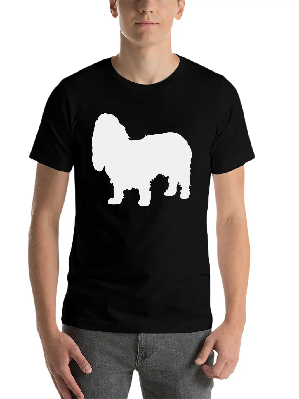 Vector Dog Silhouette Relaxed Everyday Tee – Lightweight And Durable Cotton