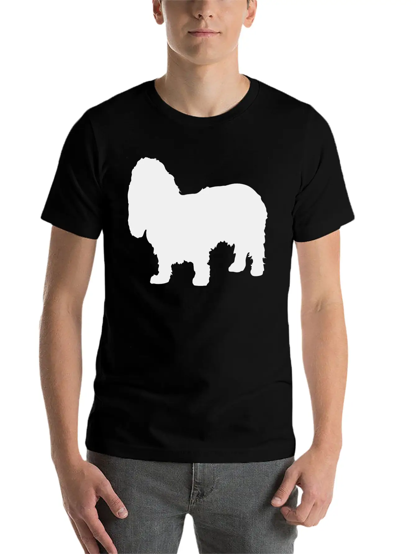 Vector Dog Silhouette Relaxed Everyday Tee – Lightweight And Durable Cotton