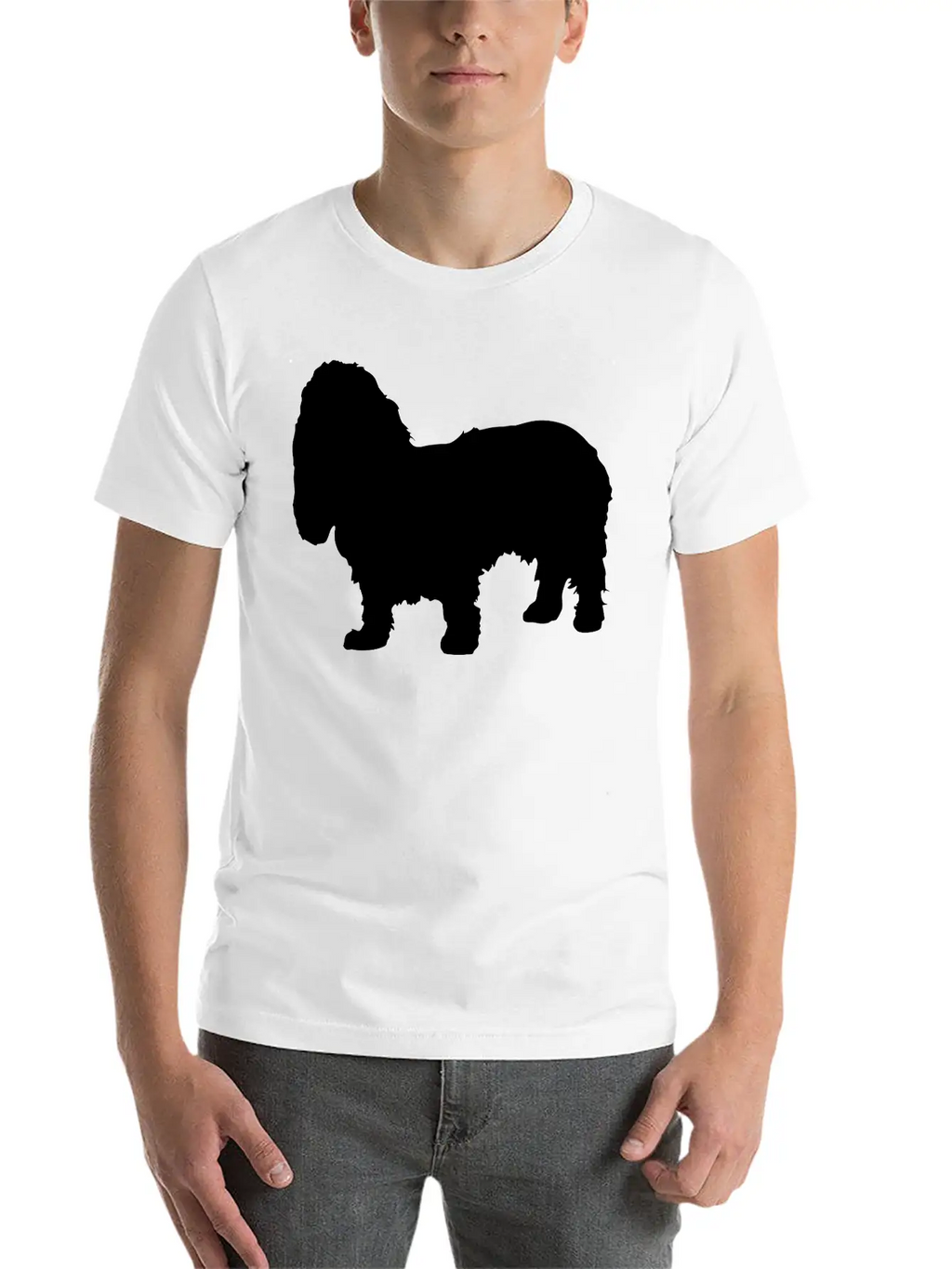 Vector Dog Silhouette Relaxed Everyday Tee – Lightweight And Durable Cotton
