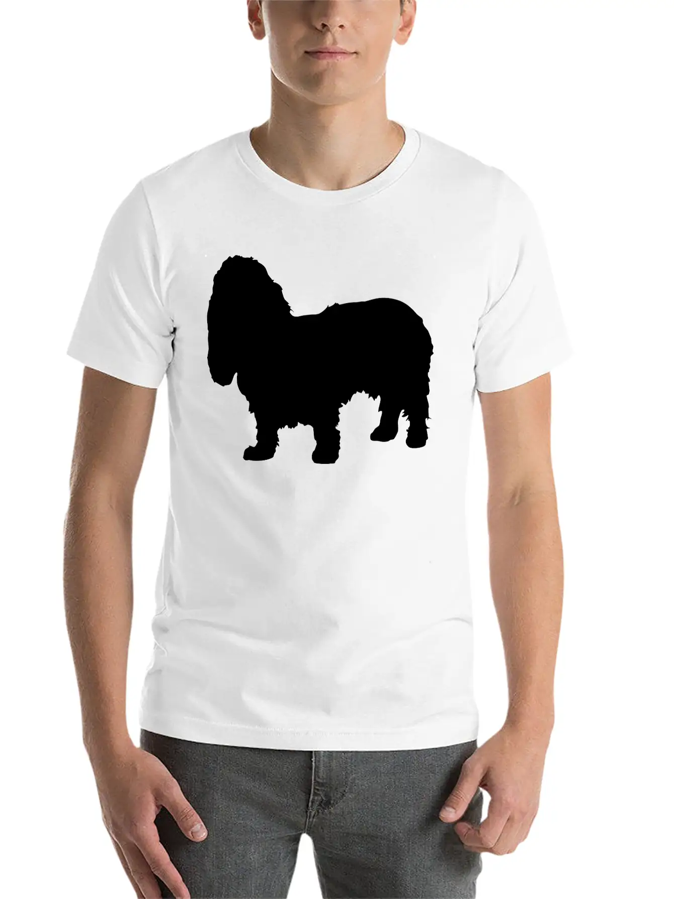 Vector Dog Silhouette Relaxed Everyday Tee – Lightweight And Durable Cotton