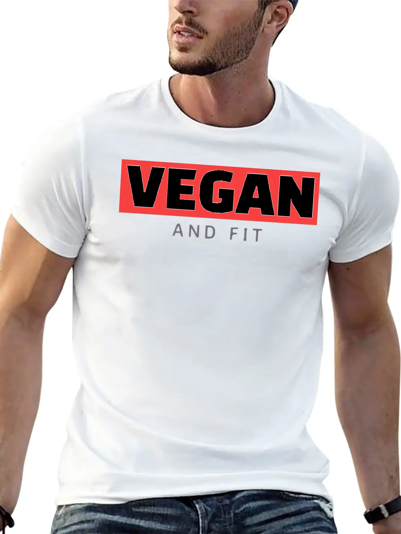 Vegan And Fit Modern Fit Casual T-Shirt – Clean And Versatile Design