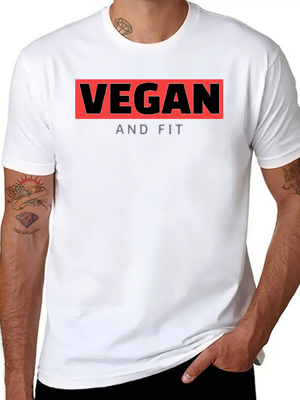 Vegan And Fit Modern Fit Casual T-Shirt – Clean And Versatile Design