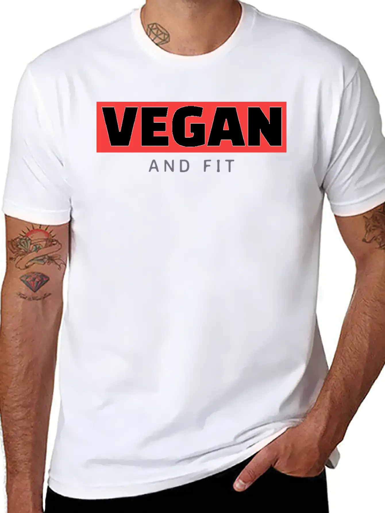Vegan And Fit Modern Fit Casual T-Shirt – Clean And Versatile Design
