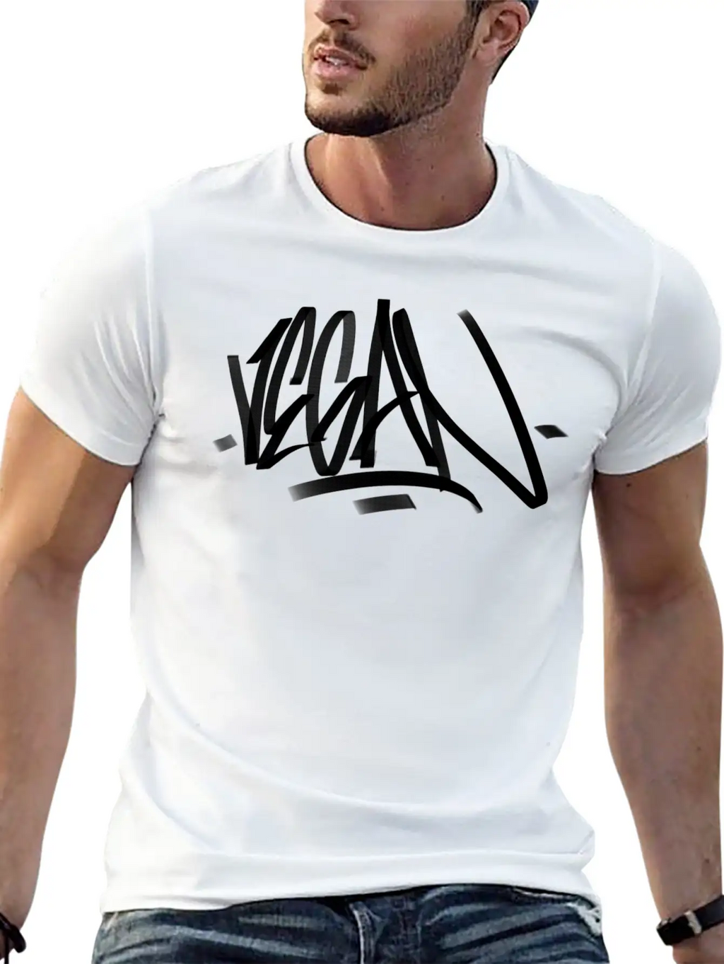Vegan Graffiti Writing Original Classic Cotton Tee – Unisex Comfort For Any Season