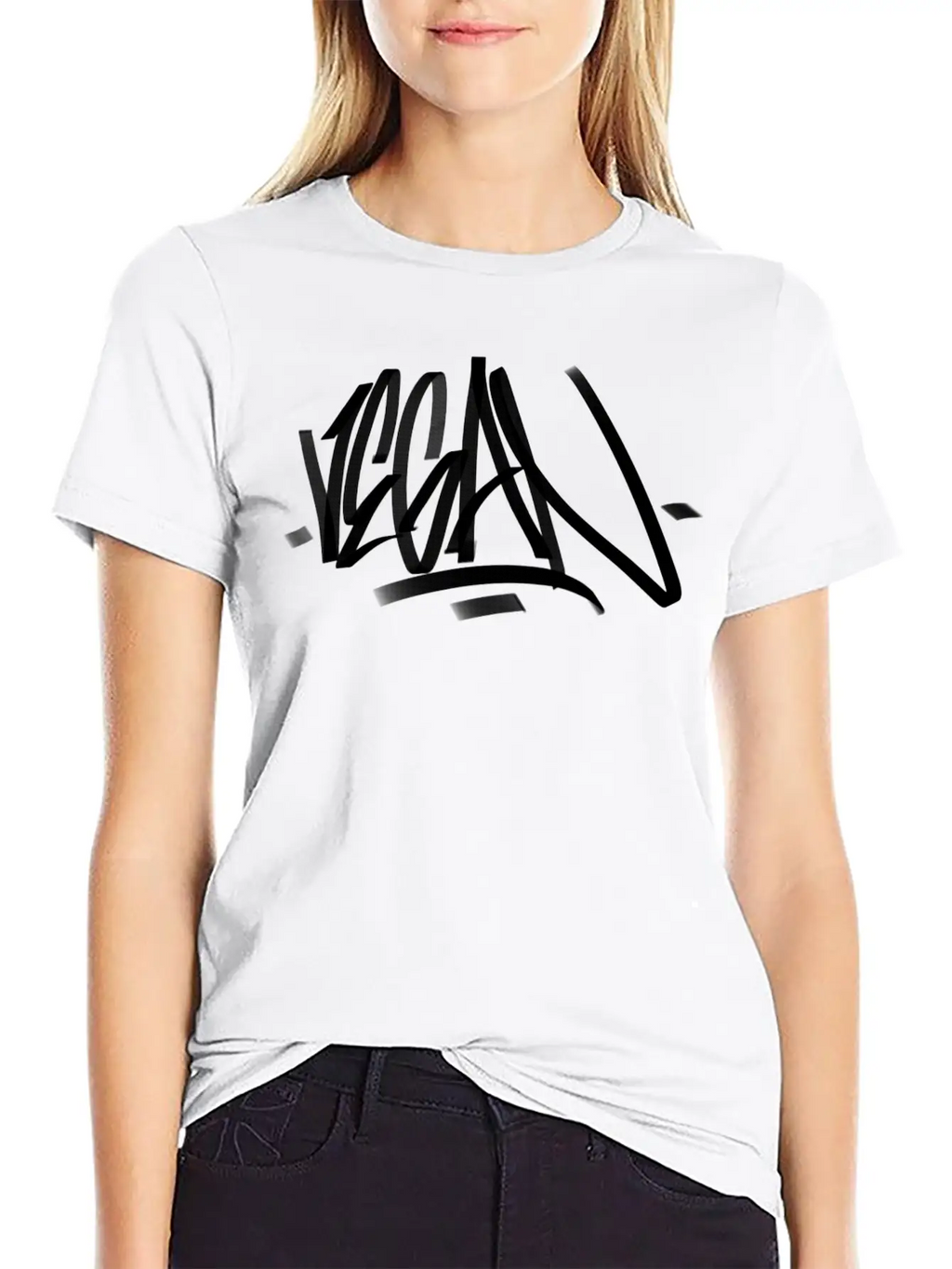 Vegan Graffiti Writing Original Classic Cotton Tee – Unisex Comfort For Any Season
