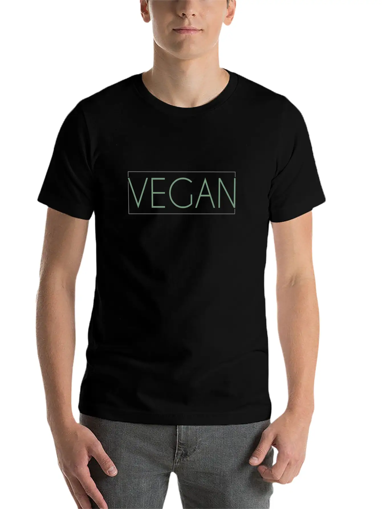 Vegan Lettering Breathable Soft Cotton T-Shirt – Timeless Casual Look