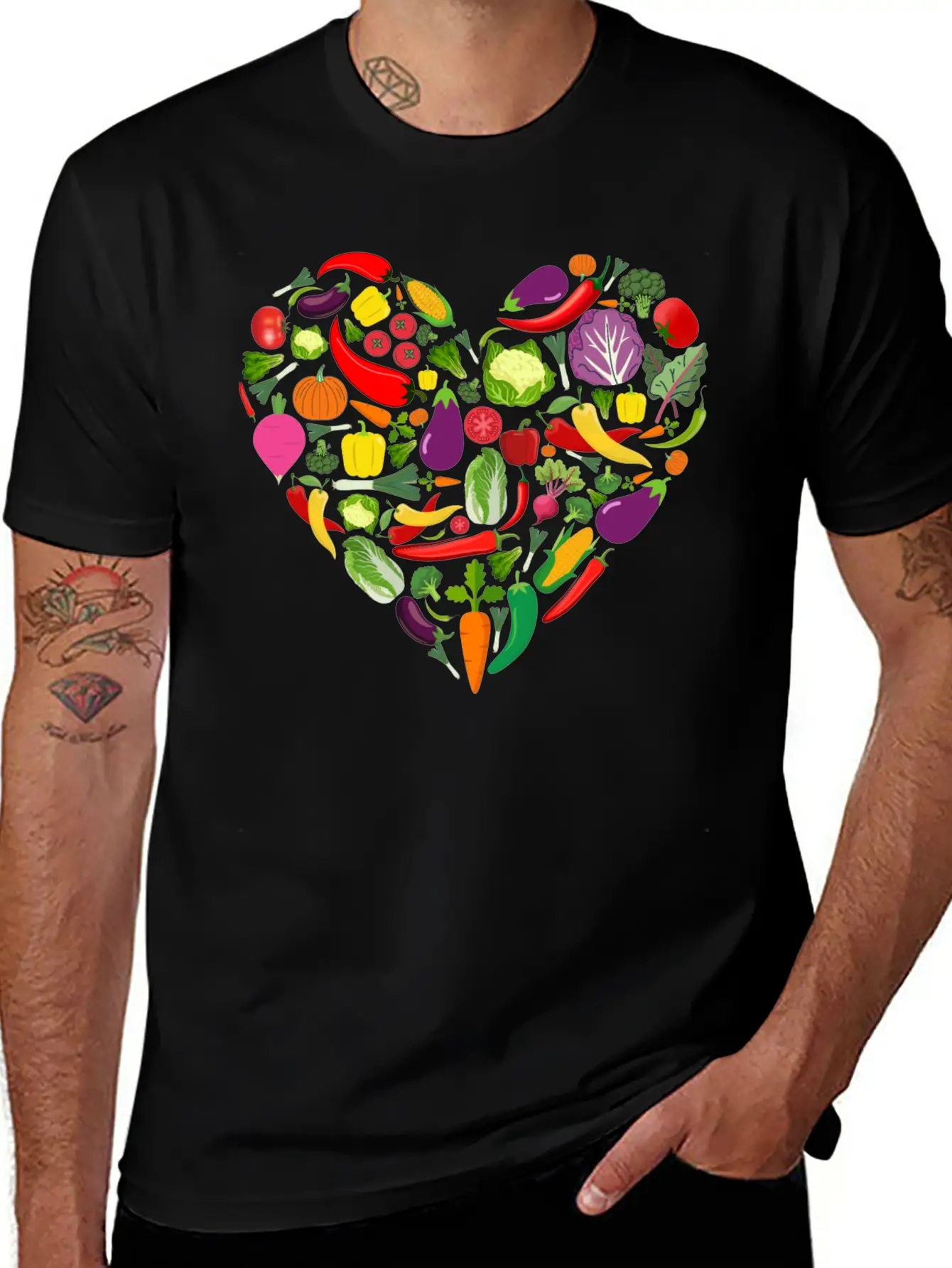VEGAN Vegetarian Lover Basic Graphic T-Shirt – Daily Comfort In Soft Cotton