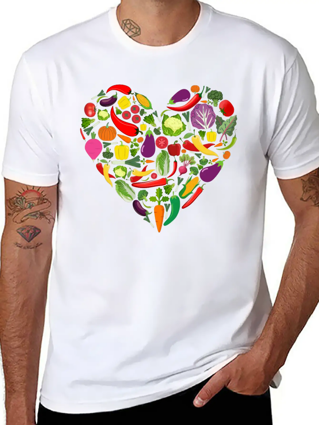 VEGAN Vegetarian Lover Basic Graphic T-Shirt – Daily Comfort In Soft Cotton