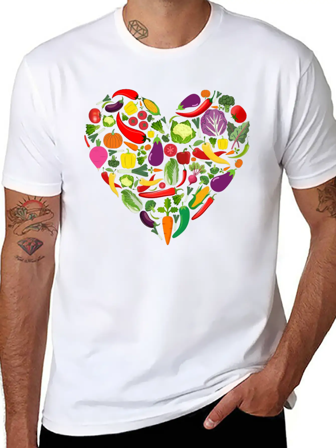 VEGAN Vegetarian Lover Basic Graphic T-Shirt – Daily Comfort In Soft Cotton