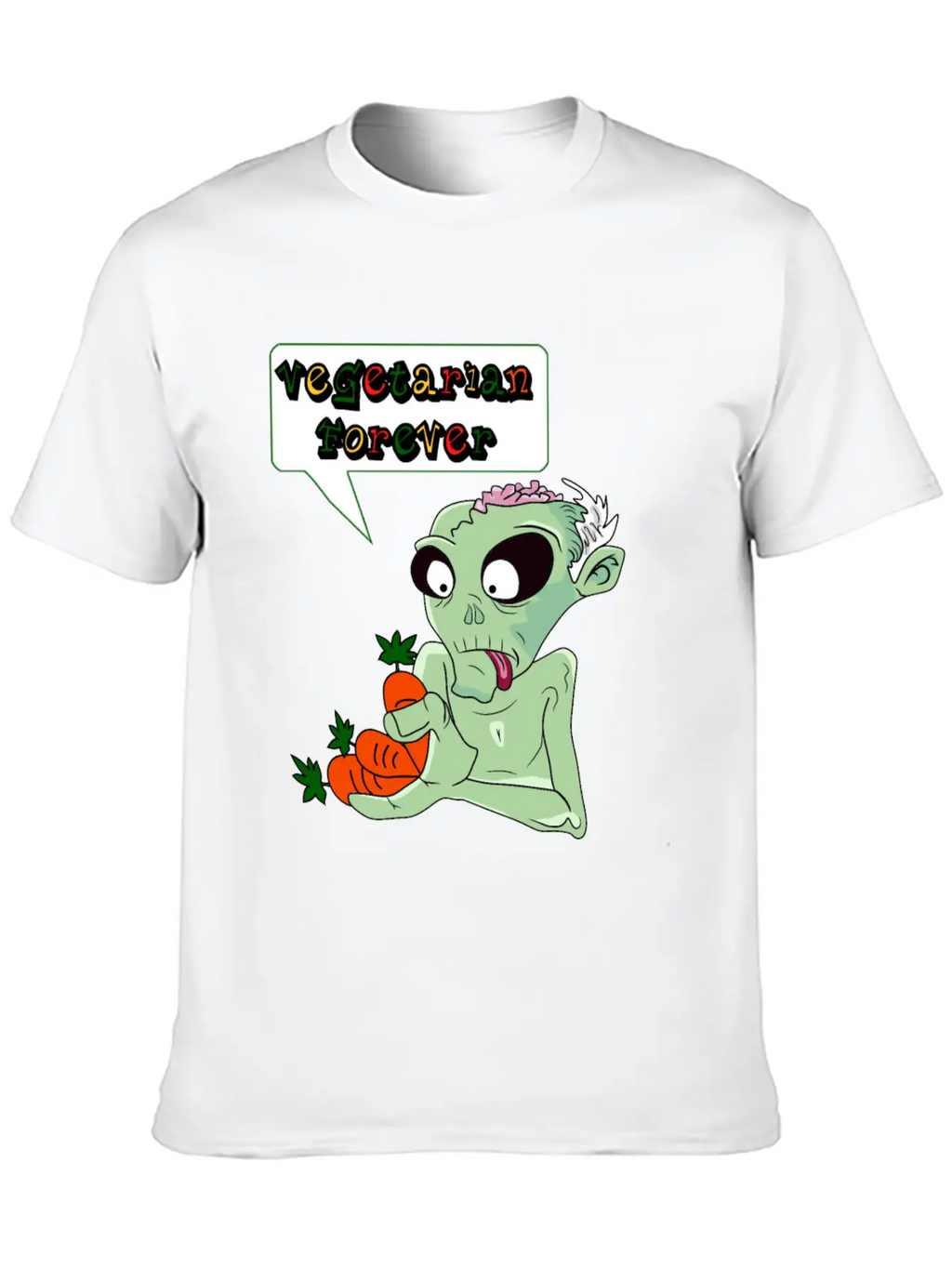 Vegan Veggie Zombie Birthday Present Idea Basic Graphic T-Shirt – Daily Comfort In Soft Cotton