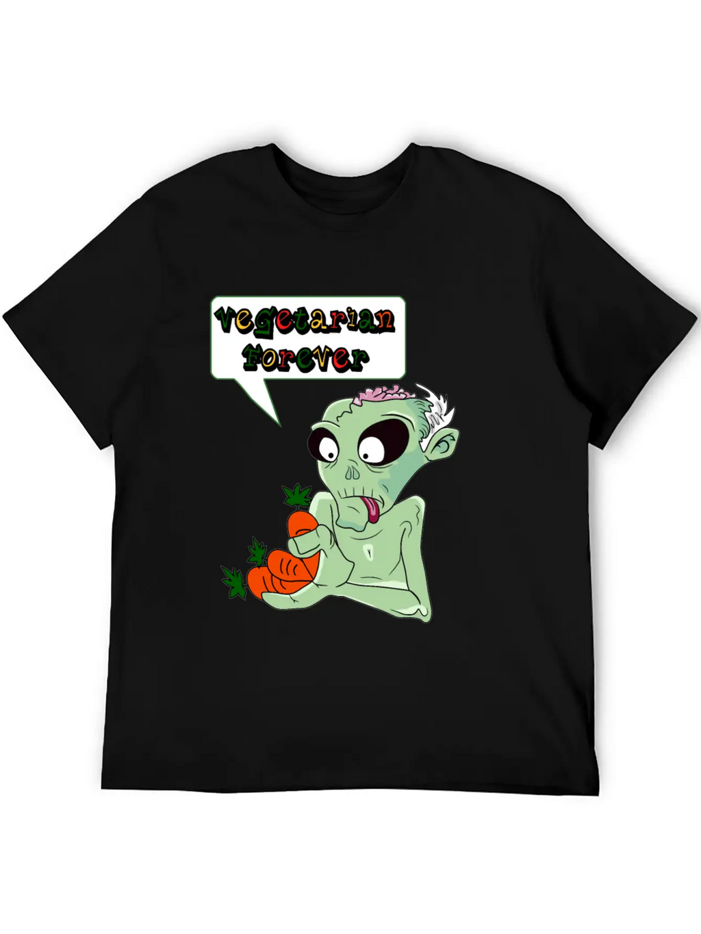 Vegan Veggie Zombie Birthday Present Idea Basic Graphic T-Shirt – Daily Comfort In Soft Cotton