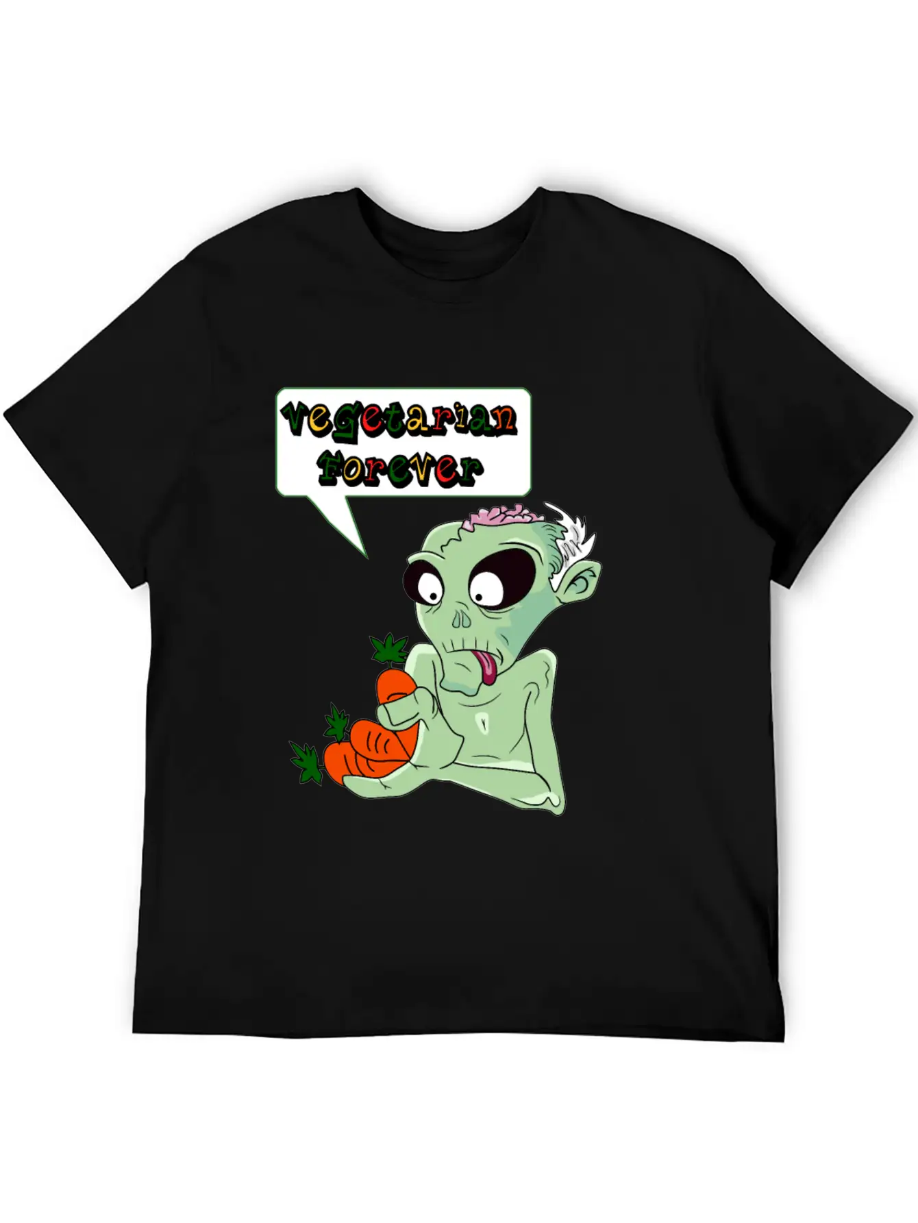 Vegan Veggie Zombie Birthday Present Idea Basic Graphic T-Shirt – Daily Comfort In Soft Cotton