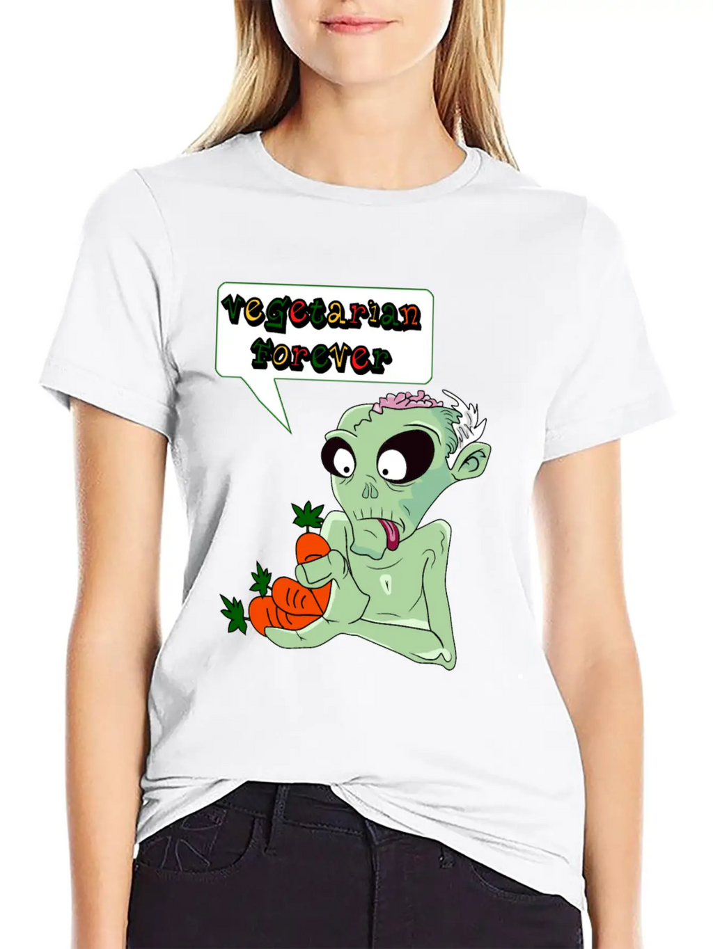 Vegan Veggie Zombie Birthday Present Idea Basic Graphic T-Shirt – Daily Comfort In Soft Cotton