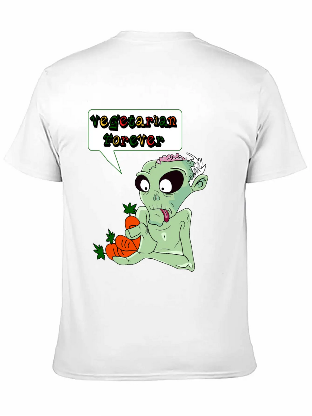 Vegan Veggie Zombie Birthday Present Idea Basic Graphic T-Shirt – Daily Comfort In Soft Cotton