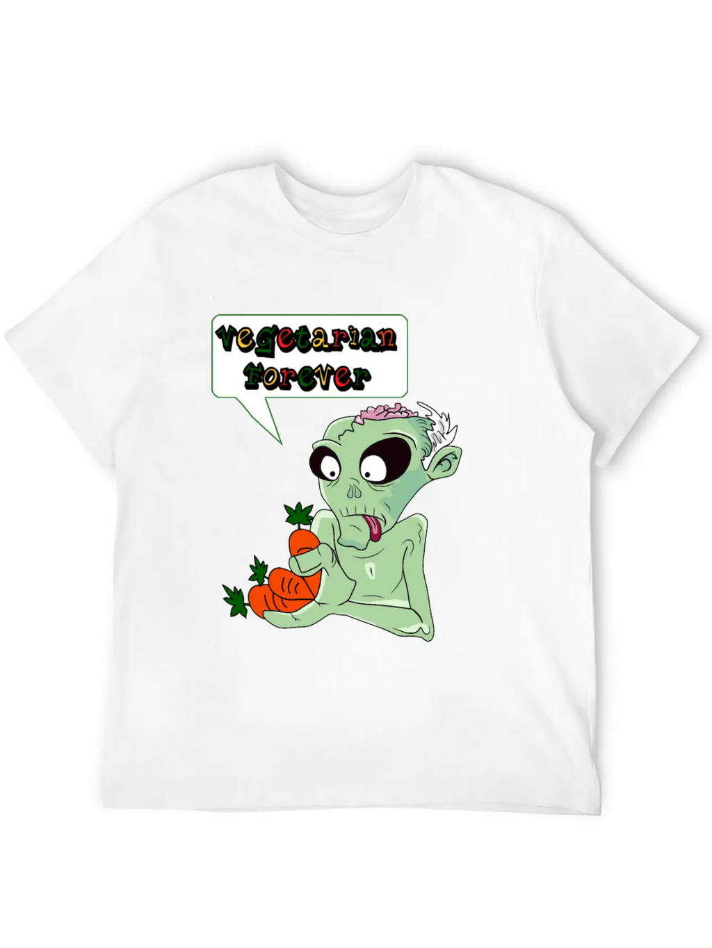 Vegan Veggie Zombie Birthday Present Idea Basic Graphic T-Shirt – Daily Comfort In Soft Cotton
