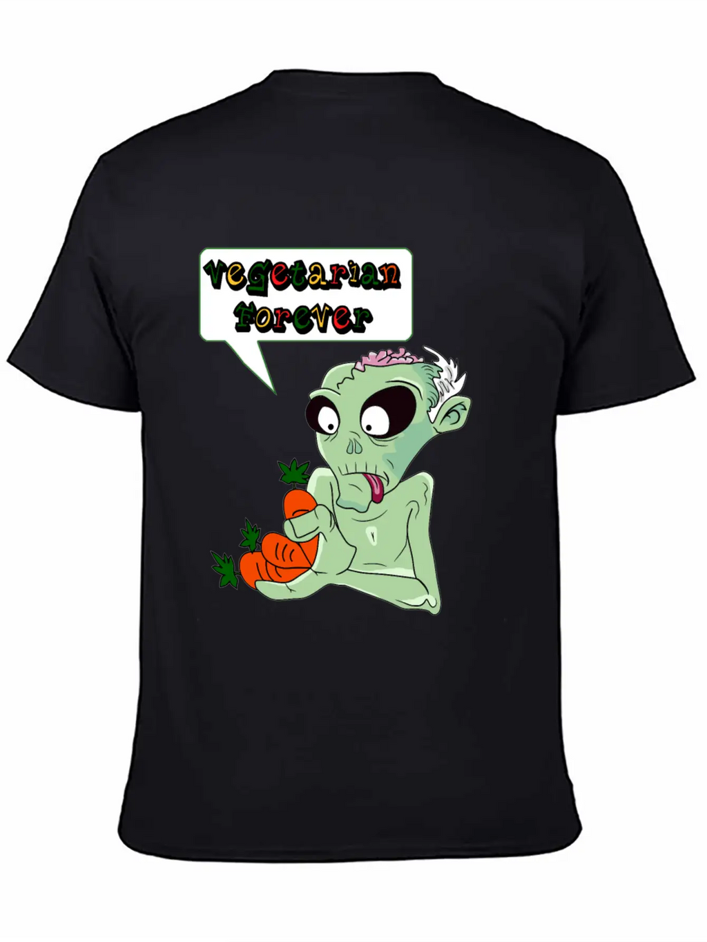 Vegan Veggie Zombie Birthday Present Idea Basic Graphic T-Shirt – Daily Comfort In Soft Cotton